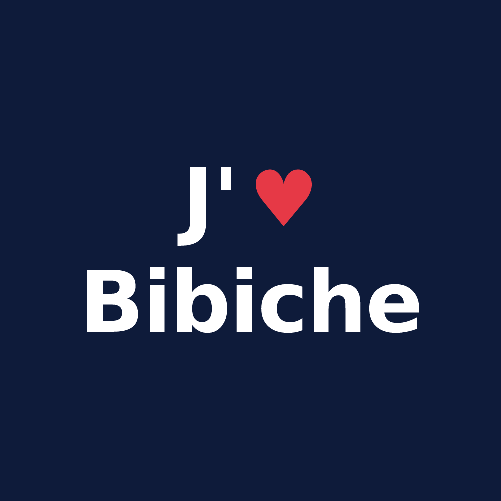 T-shirt personnalisé Bibiche — design J'aime Bibiche
