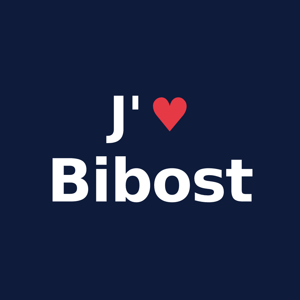 T-shirt personnalisé Bibost — design J'aime Bibost
