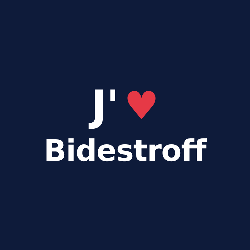 T-shirt personnalisé Bidestroff — design J'aime Bidestroff