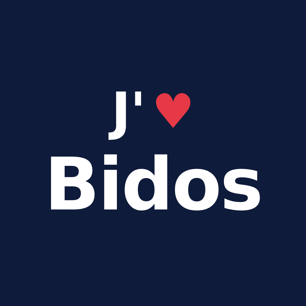 T-shirt personnalisé Bidos — design J'aime Bidos