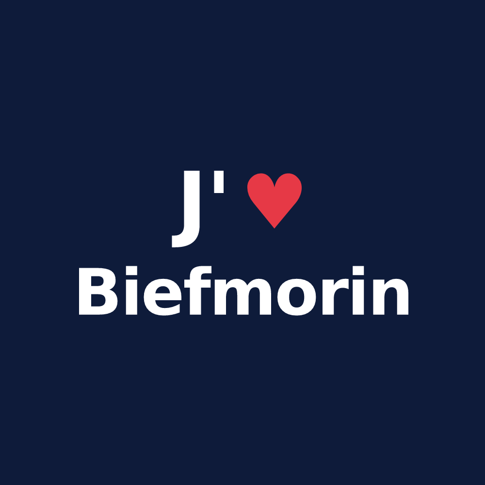 T-shirt personnalisé Biefmorin — design « J'aime Biefmorin » imprimé sur le t-shirt