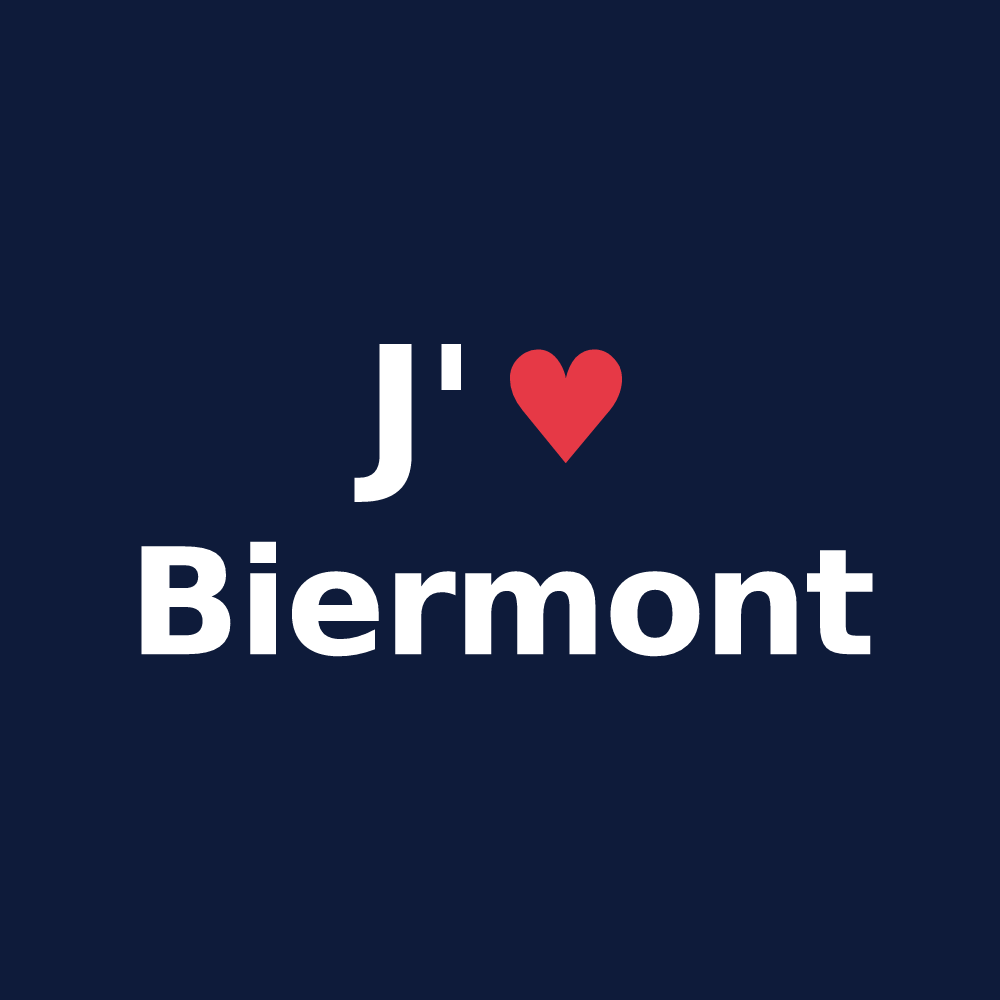 T-shirt personnalisé Biermont — design J'aime Biermont