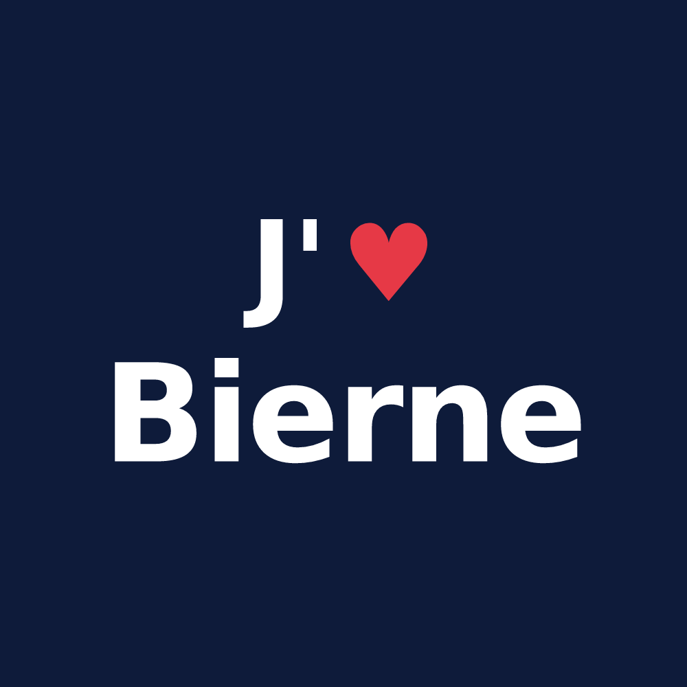 T-shirt personnalisé Bierne — design J'aime Bierne