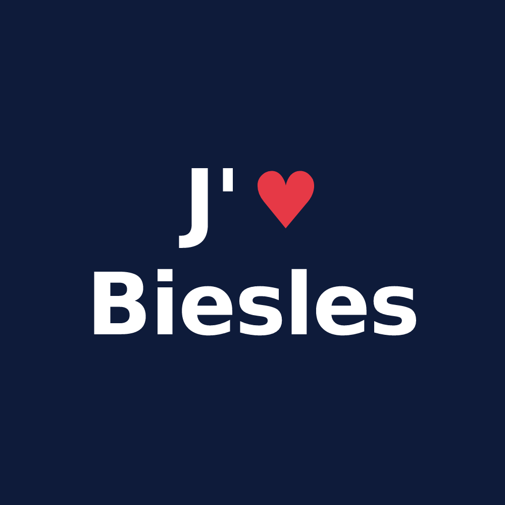 T-shirt personnalisé Biesles — design J'aime Biesles