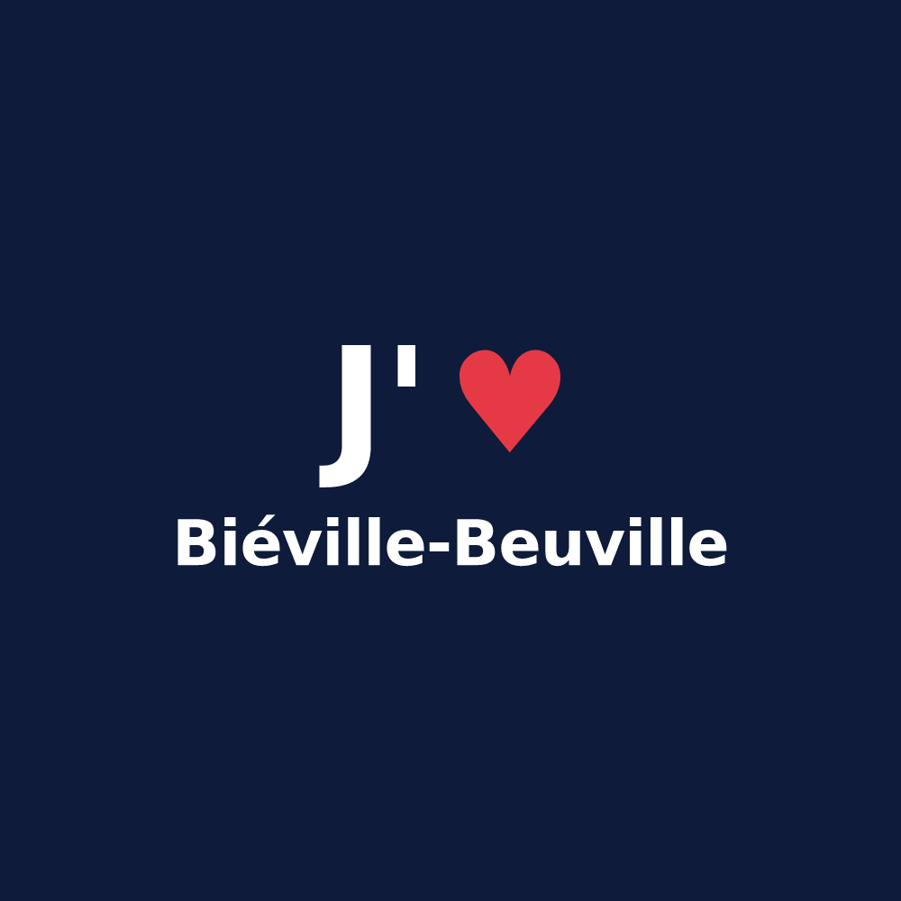 T-shirt personnalisé Biéville-Beuville — design J'aime Biéville-Beuville