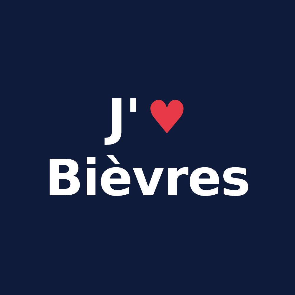 T-shirt personnalisé Bièvres — design J'aime Bièvres