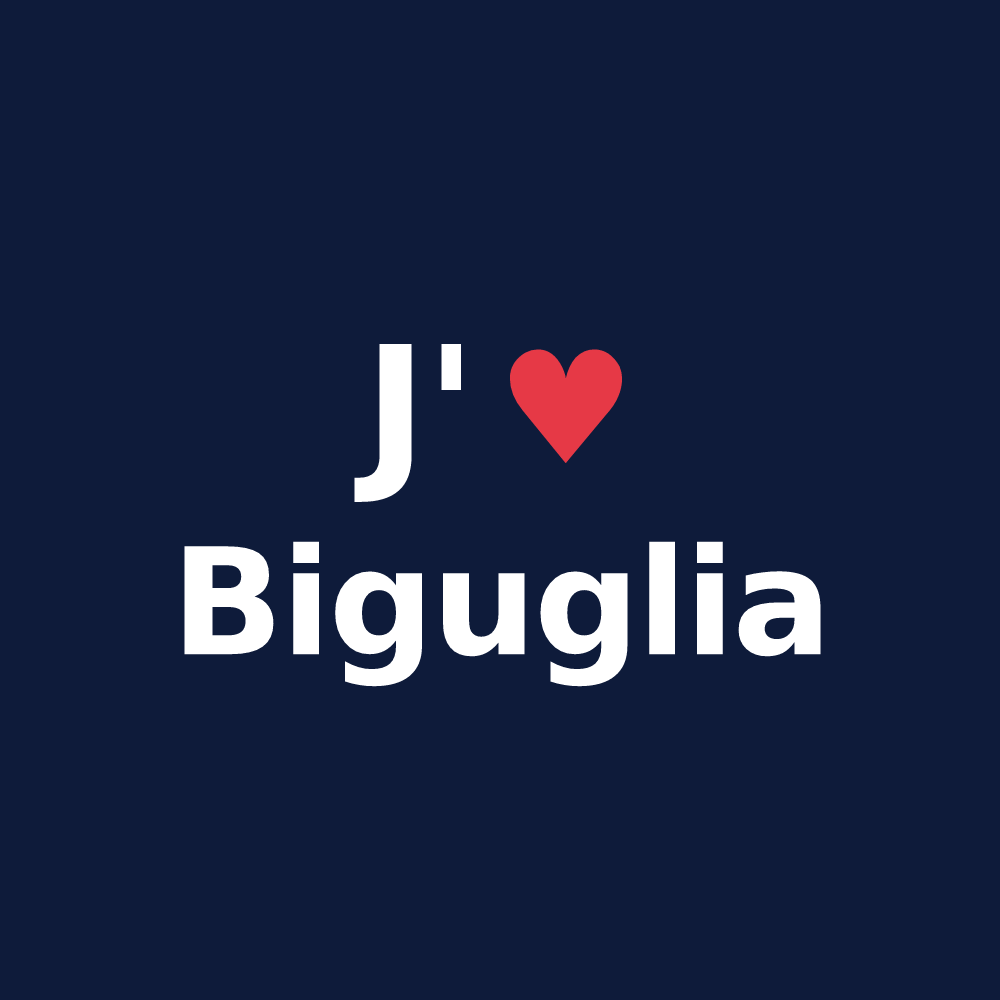 T-shirt personnalisé Biguglia — design J'aime Biguglia