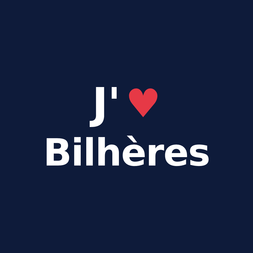 T-shirt personnalisé Bilhères — design J'aime Bilhères