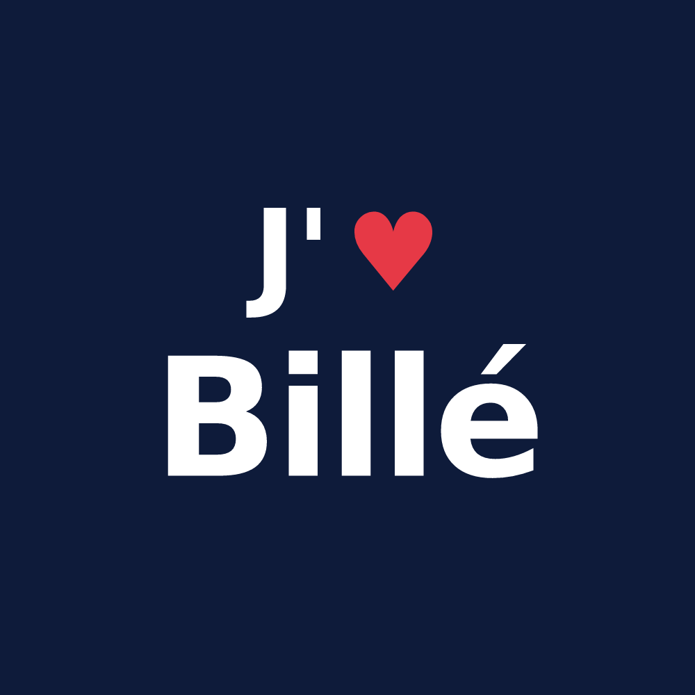 T-shirt personnalisé Billé — design J'aime Billé