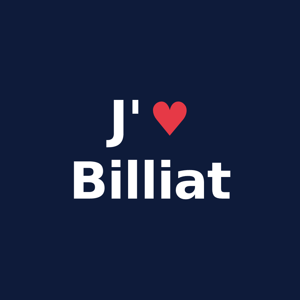 T-shirt personnalisé Billiat — design J'aime Billiat
