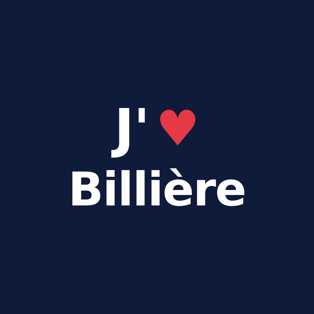 T-shirt personnalisé Billière — design J'aime Billière