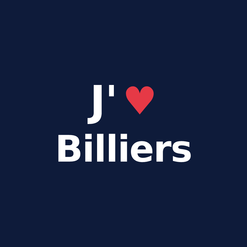 T-shirt personnalisé Billiers — design J'aime Billiers