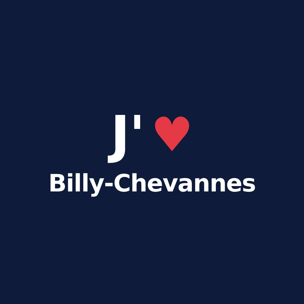 T-shirt personnalisé Billy-Chevannes — design J'aime Billy-Chevannes