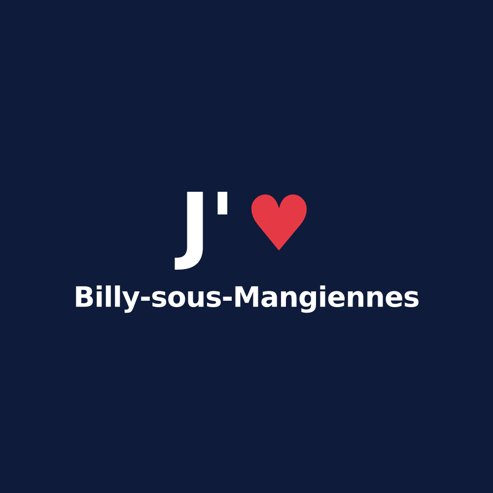 T-shirt personnalisé Billy-sous-Mangiennes — design J'aime Billy-sous-Mangiennes