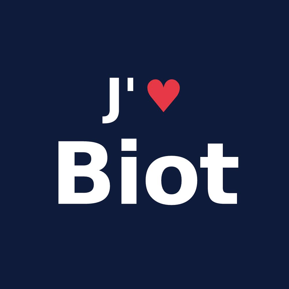T-shirt personnalisé Biot — design J'aime Biot
