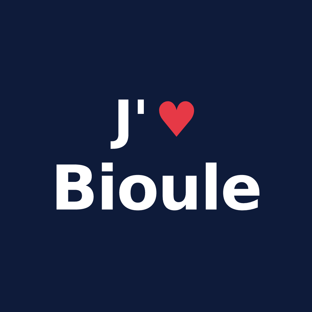 T-shirt personnalisé Bioule — design J'aime Bioule