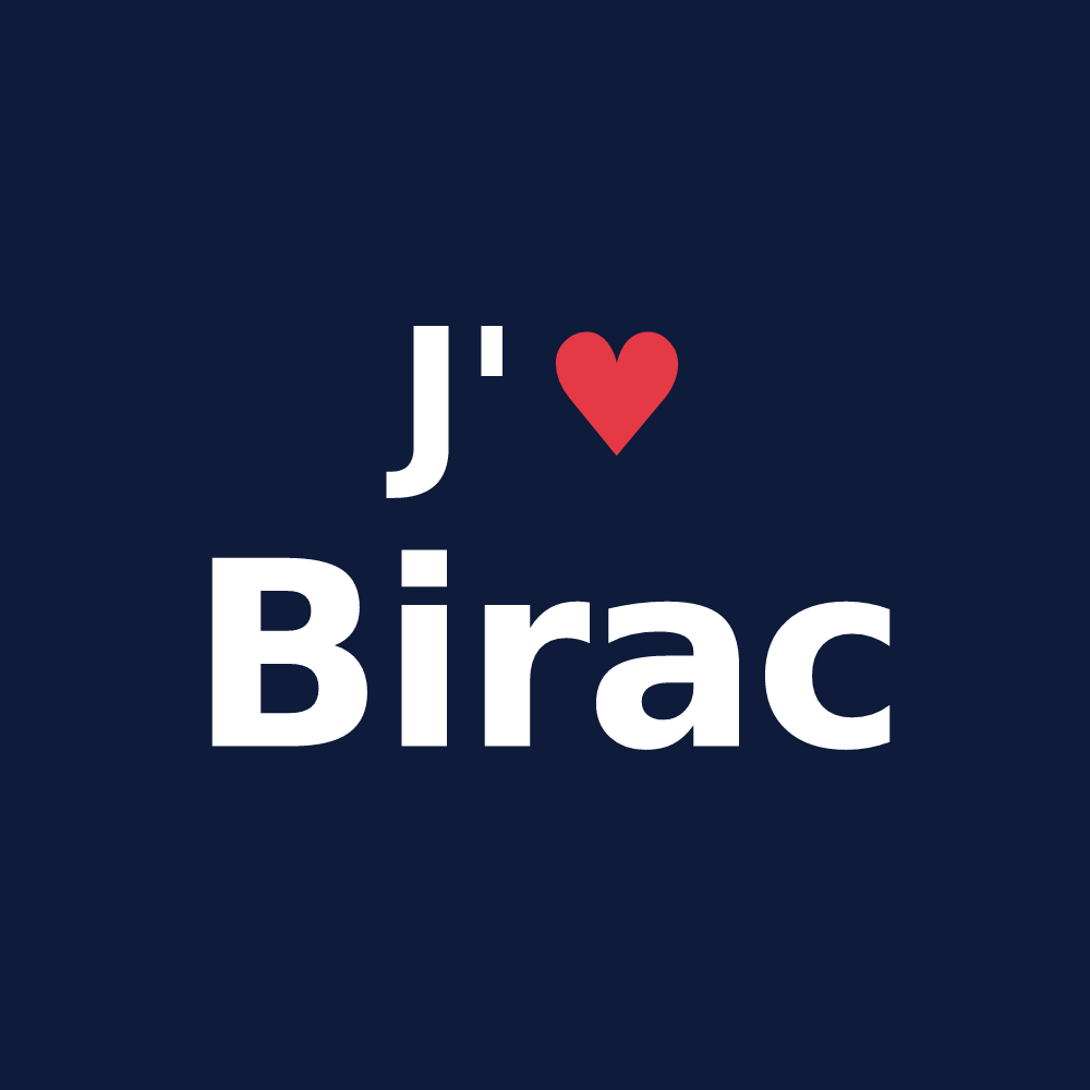 T-shirt personnalisé Birac — design J'aime Birac