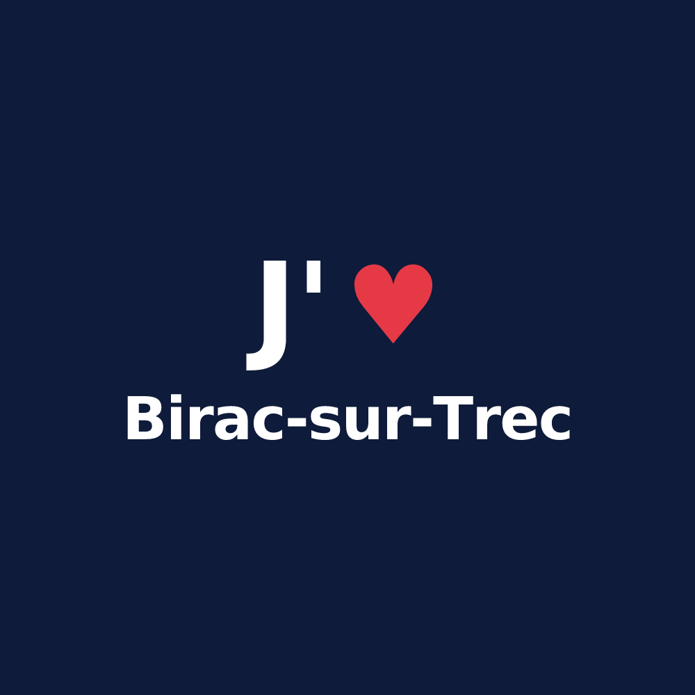 T-shirt personnalisé Birac-sur-Trec — design J'aime Birac-sur-Trec