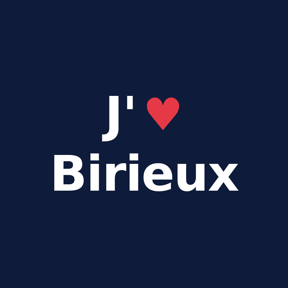 T-shirt personnalisé Birieux — design J'aime Birieux