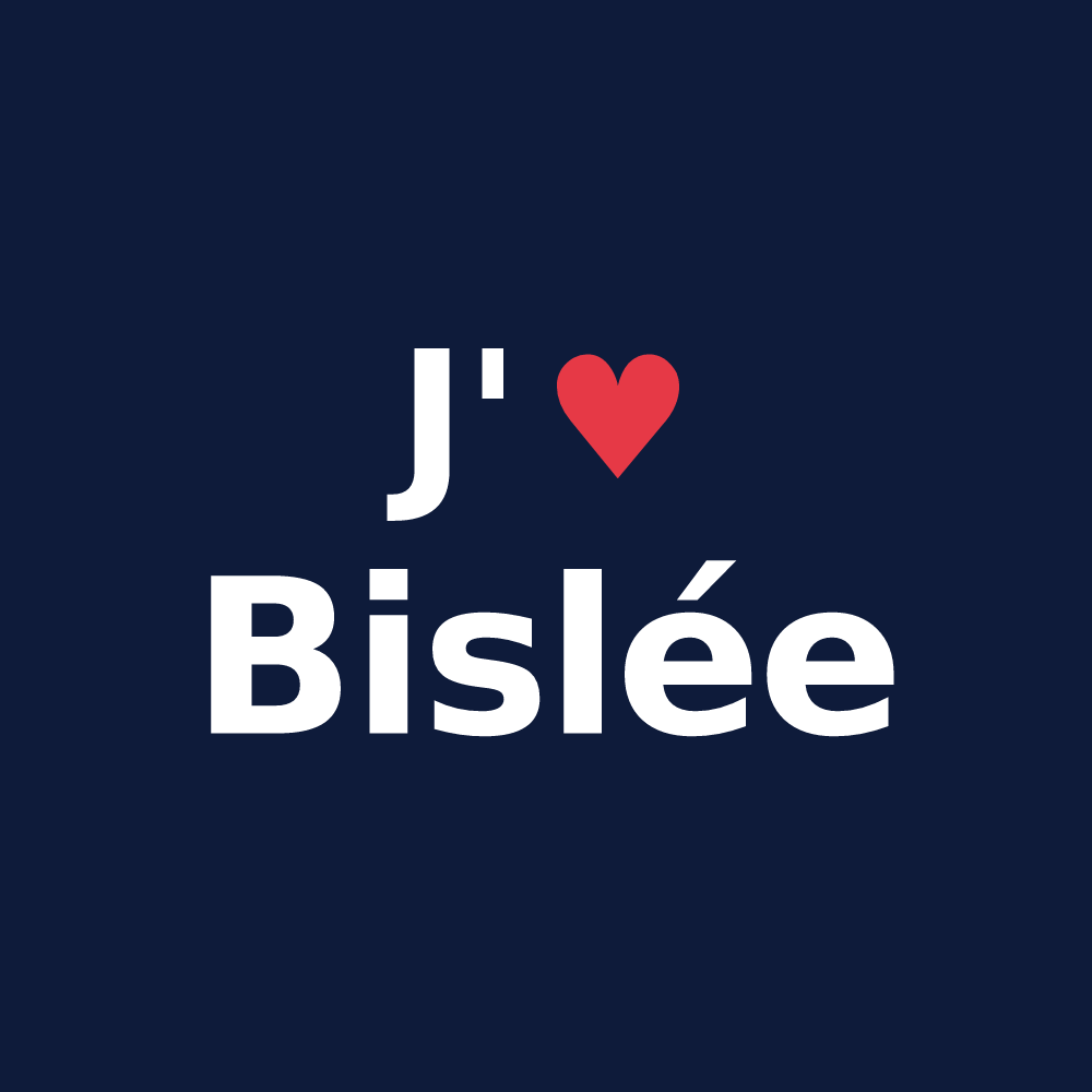 T-shirt personnalisé Bislée — design J'aime Bislée