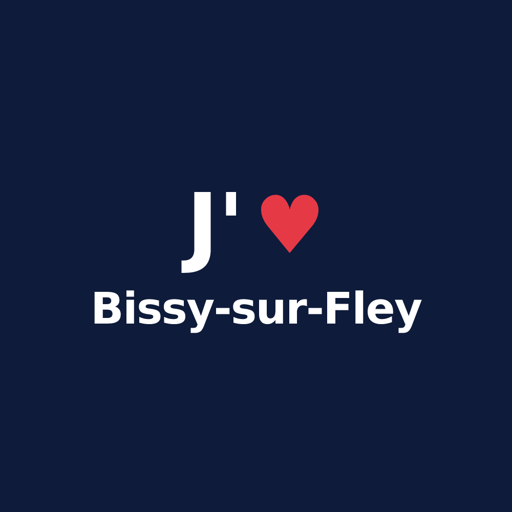 T-shirt personnalisé Bissy-sur-Fley — design J'aime Bissy-sur-Fley