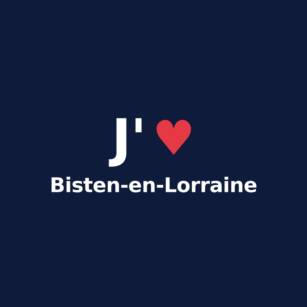 T-shirt personnalisé Bisten-en-Lorraine — design J'aime Bisten-en-Lorraine