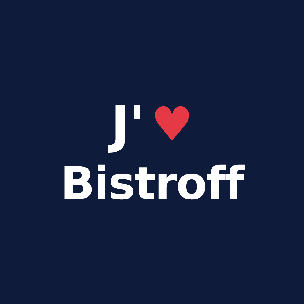 T-shirt personnalisé Bistroff — design J'aime Bistroff