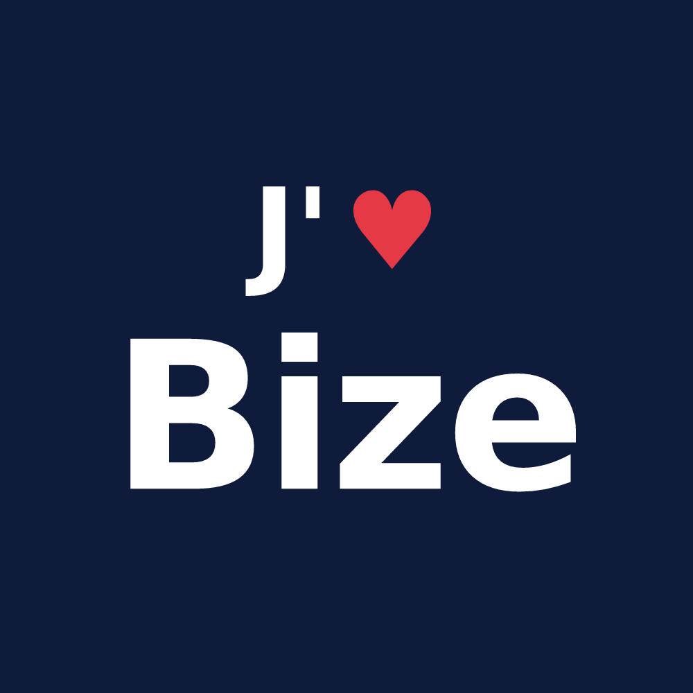 T-shirt personnalisé Bize — design J'aime Bize