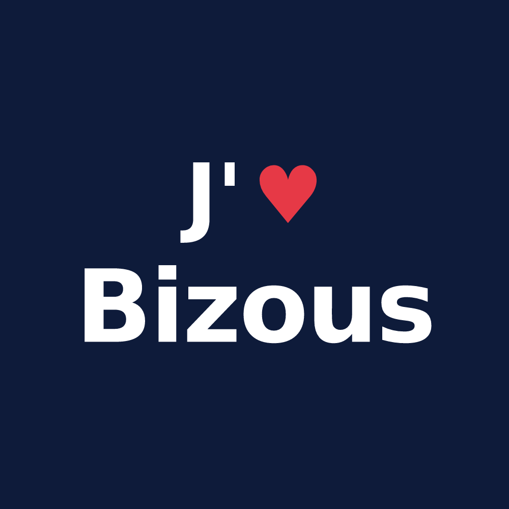 T-shirt personnalisé Bizous — design J'aime Bizous