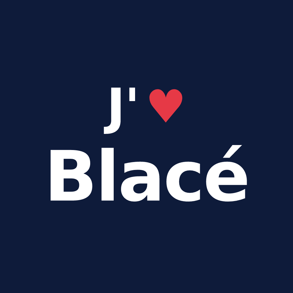 T-shirt personnalisé Blacé — design J'aime Blacé