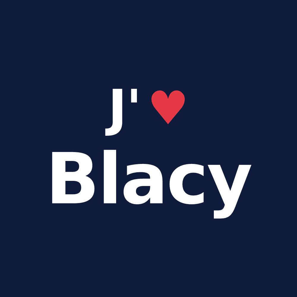 T-shirt personnalisé Blacy — design J'aime Blacy