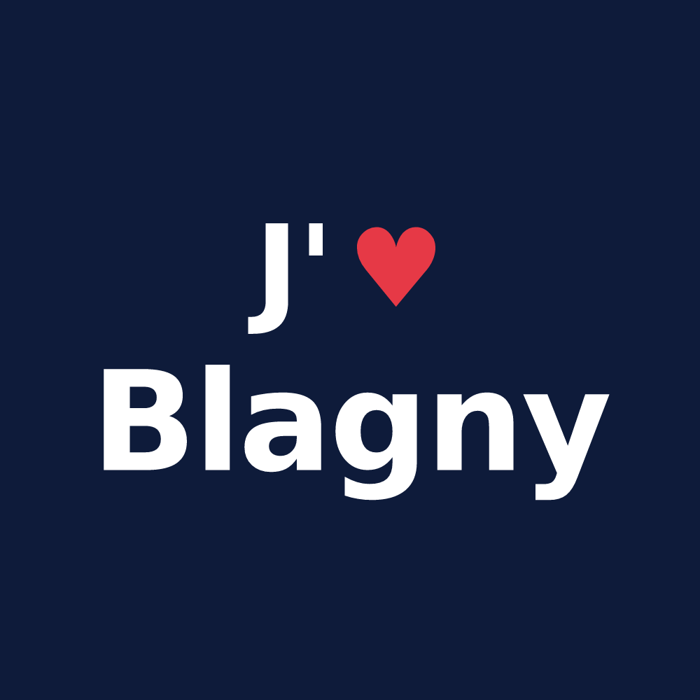 T-shirt personnalisé Blagny — design J'aime Blagny