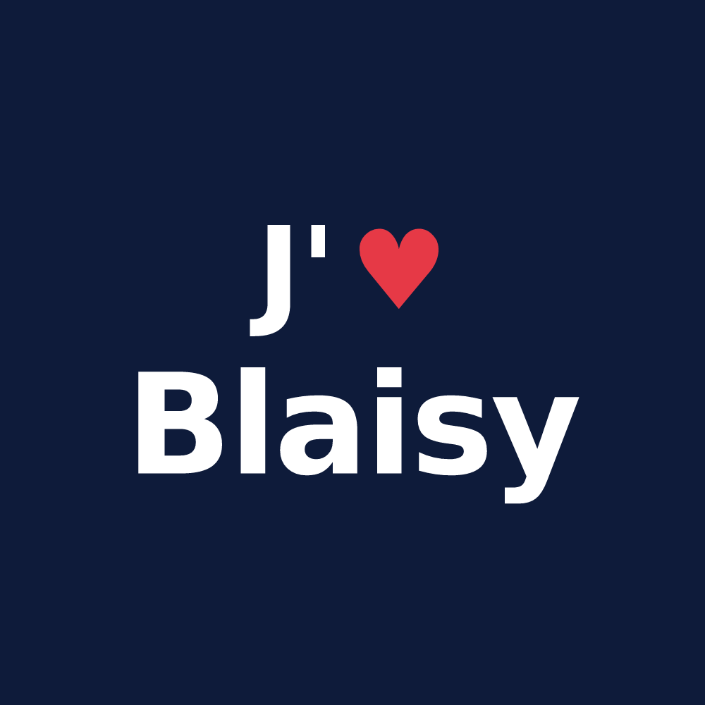 T-shirt personnalisé Blaisy — design J'aime Blaisy