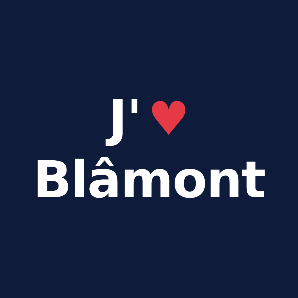 T-shirt personnalisé Blâmont — design J'aime Blâmont