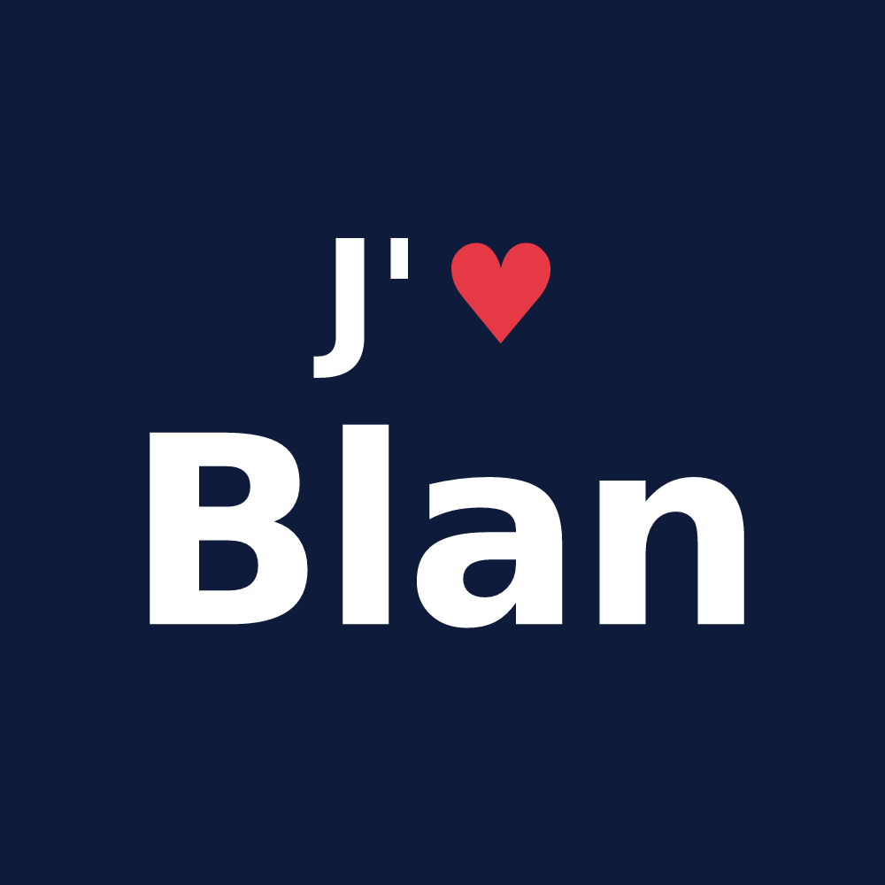 T-shirt personnalisé Blan — design J'aime Blan