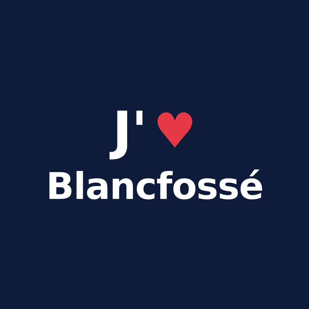 T-shirt personnalisé Blancfossé — design J'aime Blancfossé