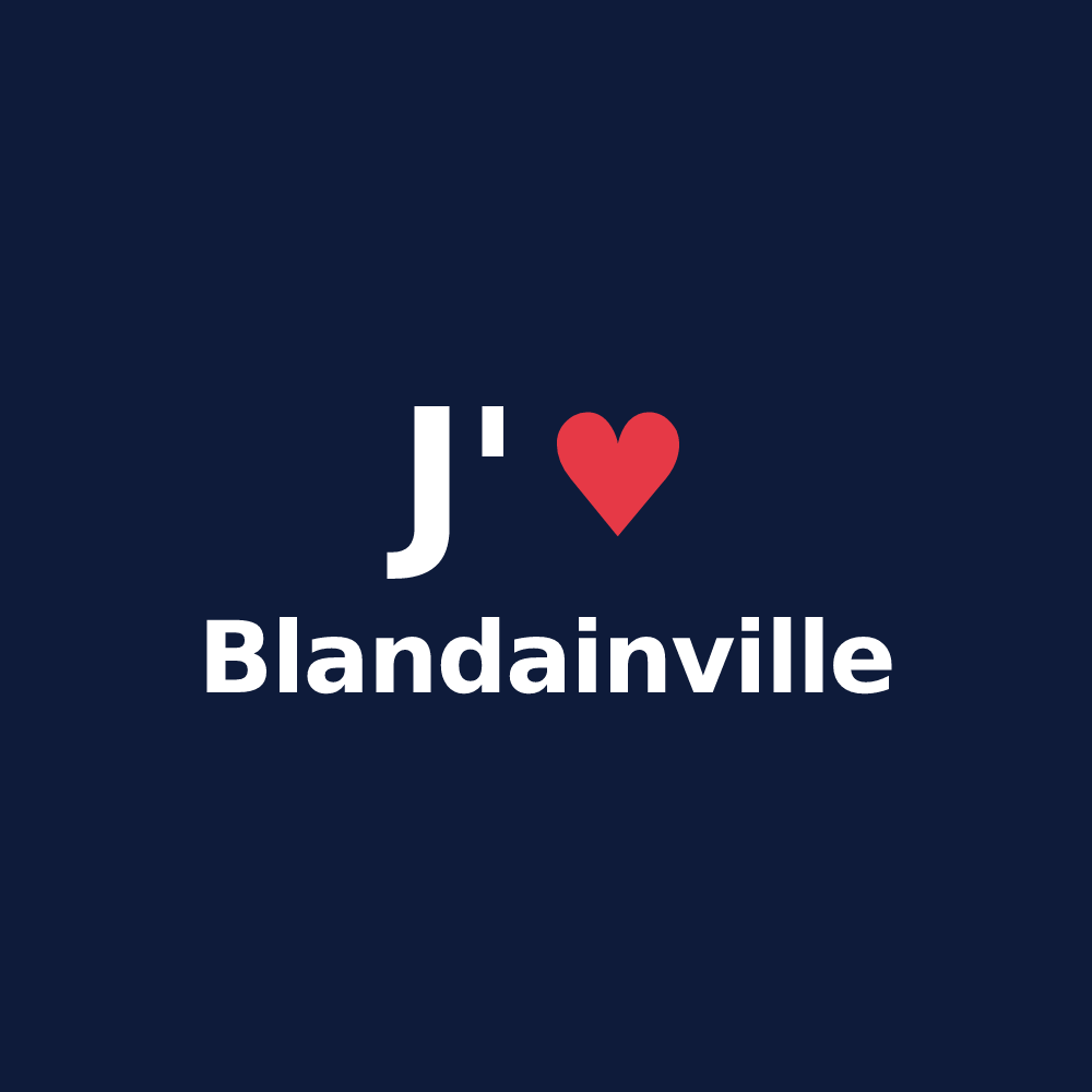 T-shirt personnalisé Blandainville — design J'aime Blandainville