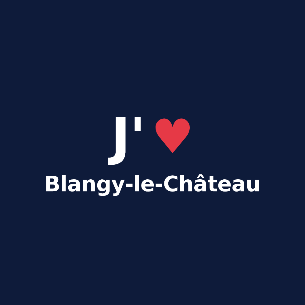 T-shirt personnalisé Blangy-le-Château — design J'aime Blangy-le-Château