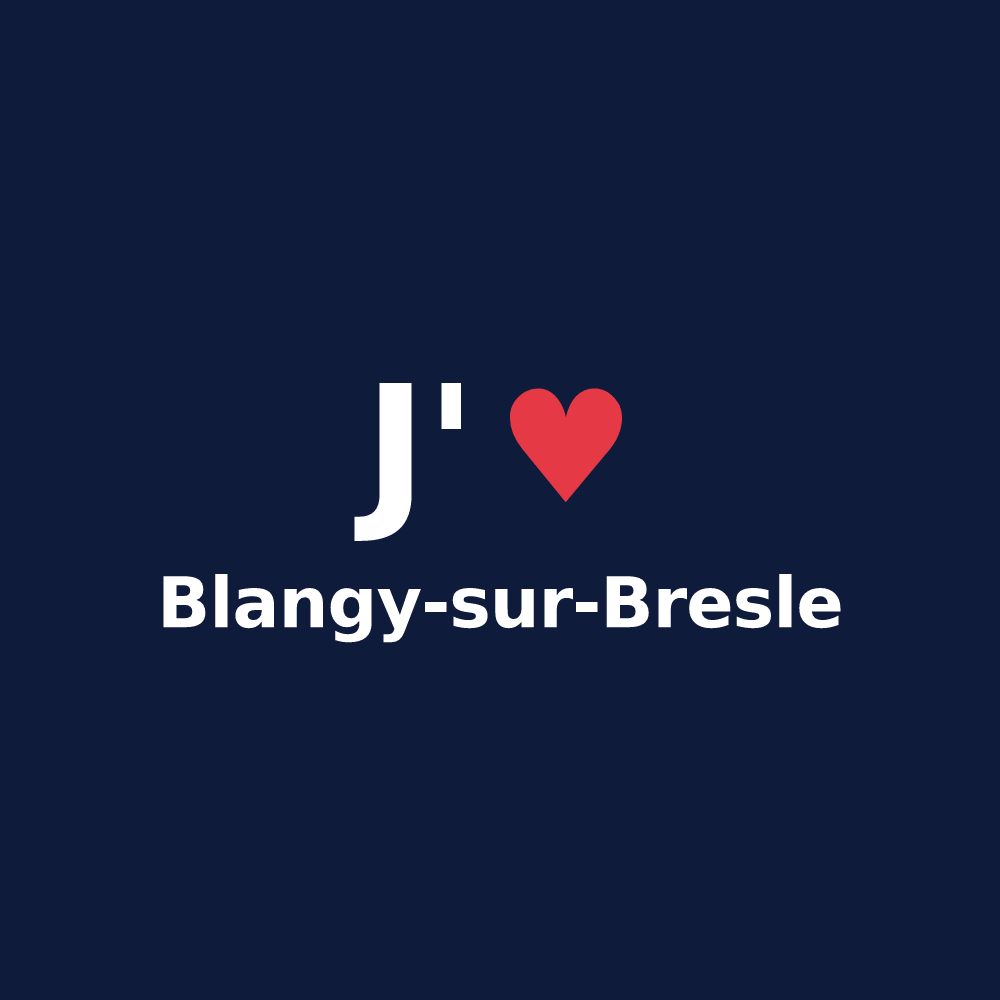 T-shirt personnalisé Blangy-sur-Bresle — design J'aime Blangy-sur-Bresle