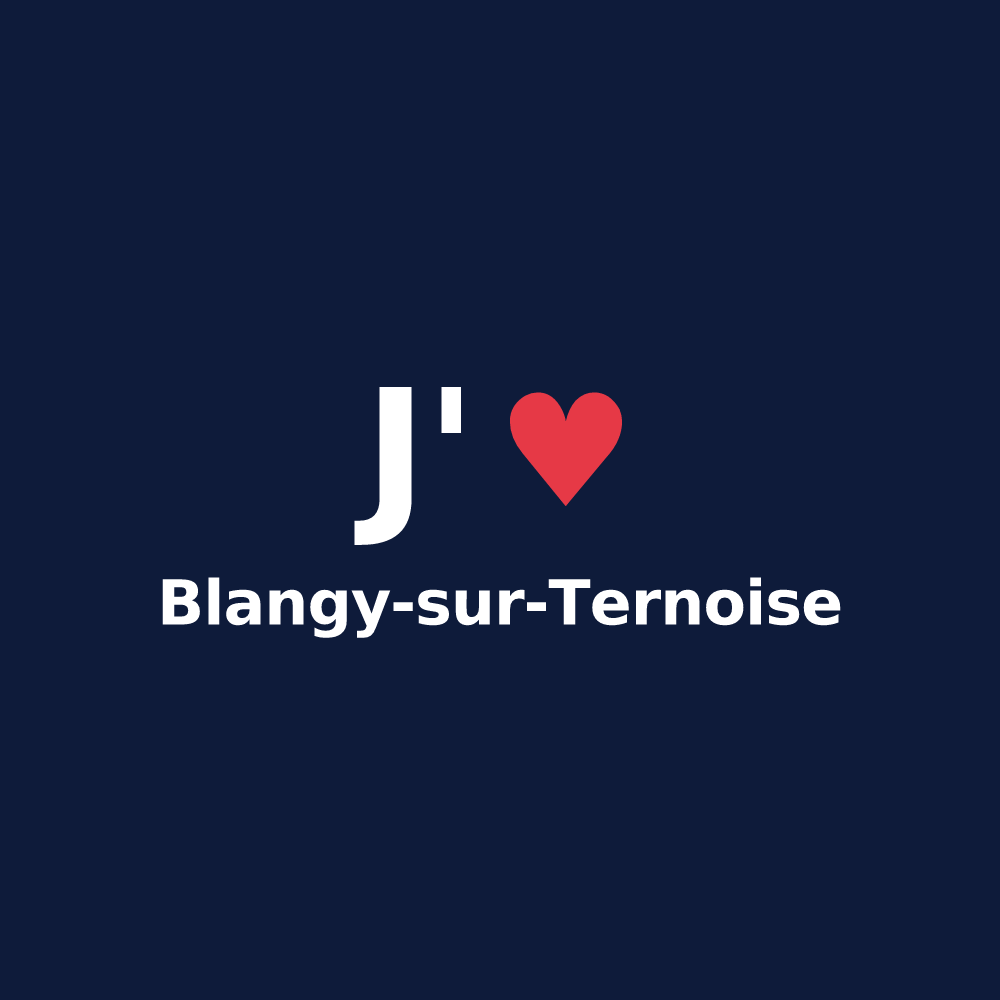 T-shirt personnalisé Blangy-sur-Ternoise — design J'aime Blangy-sur-Ternoise