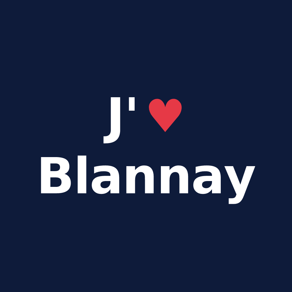 T-shirt personnalisé Blannay — design J'aime Blannay
