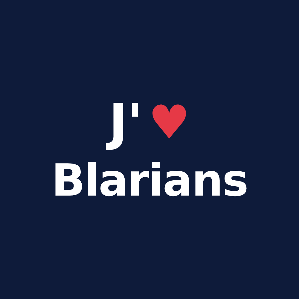 T-shirt personnalisé Blarians — design J'aime Blarians
