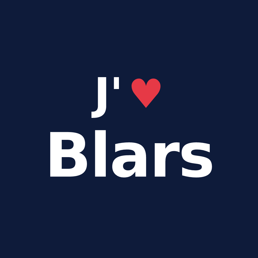 T-shirt personnalisé Blars — design J'aime Blars