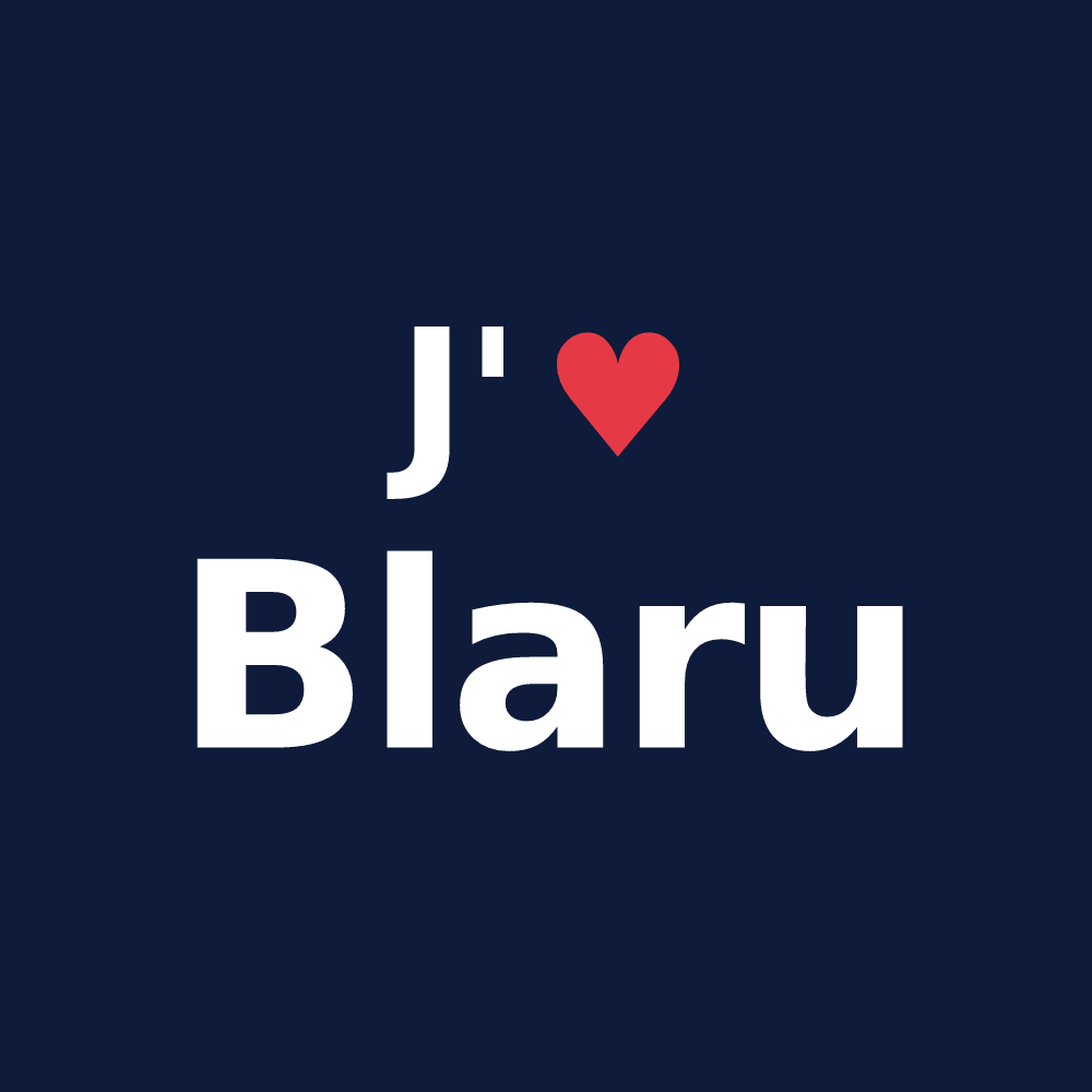 T-shirt personnalisé Blaru — design J'aime Blaru