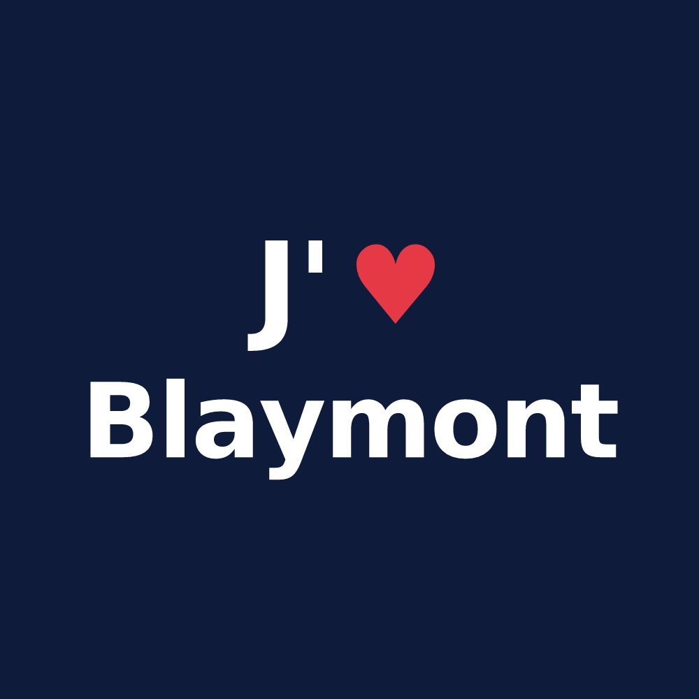 T-shirt personnalisé Blaymont — design J'aime Blaymont