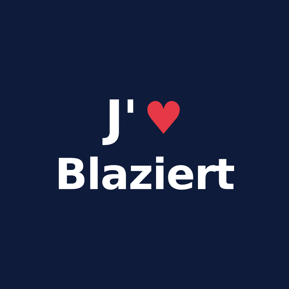 T-shirt personnalisé Blaziert — design J'aime Blaziert