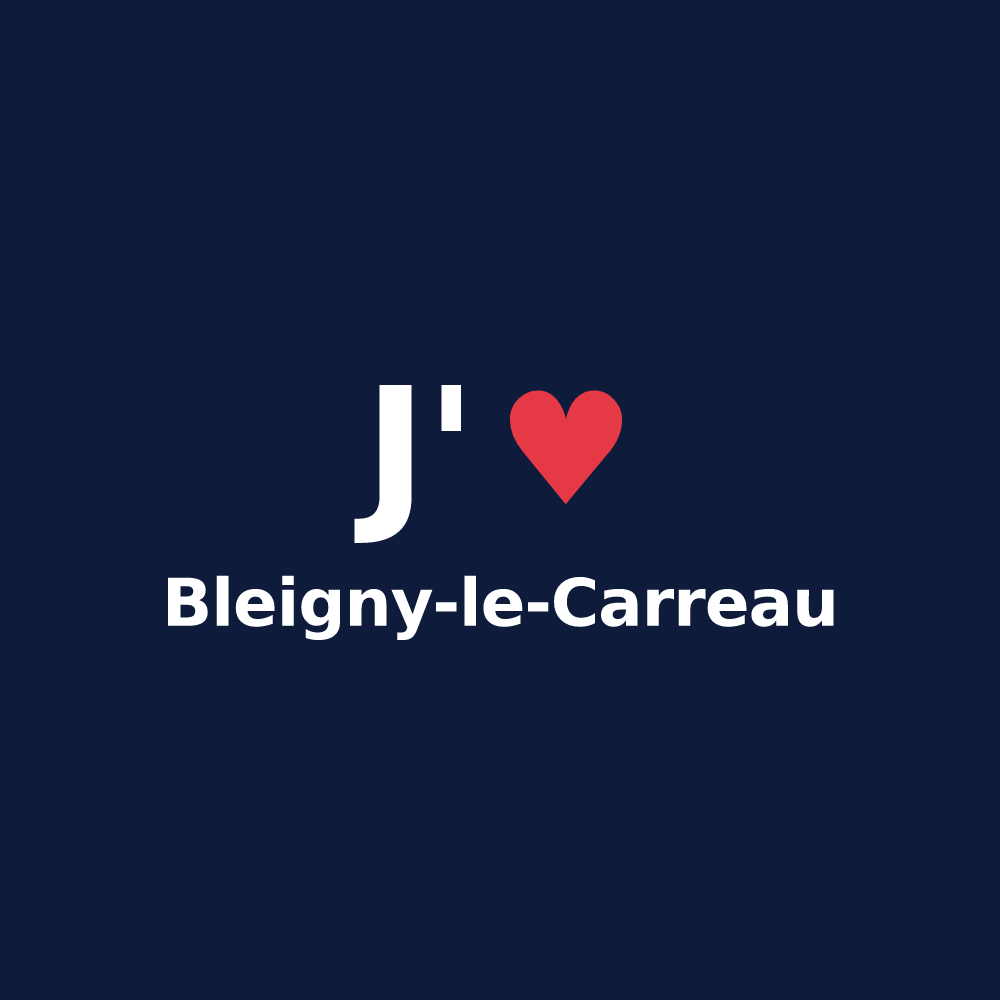 T-shirt personnalisé Bleigny-le-Carreau — design J'aime Bleigny-le-Carreau