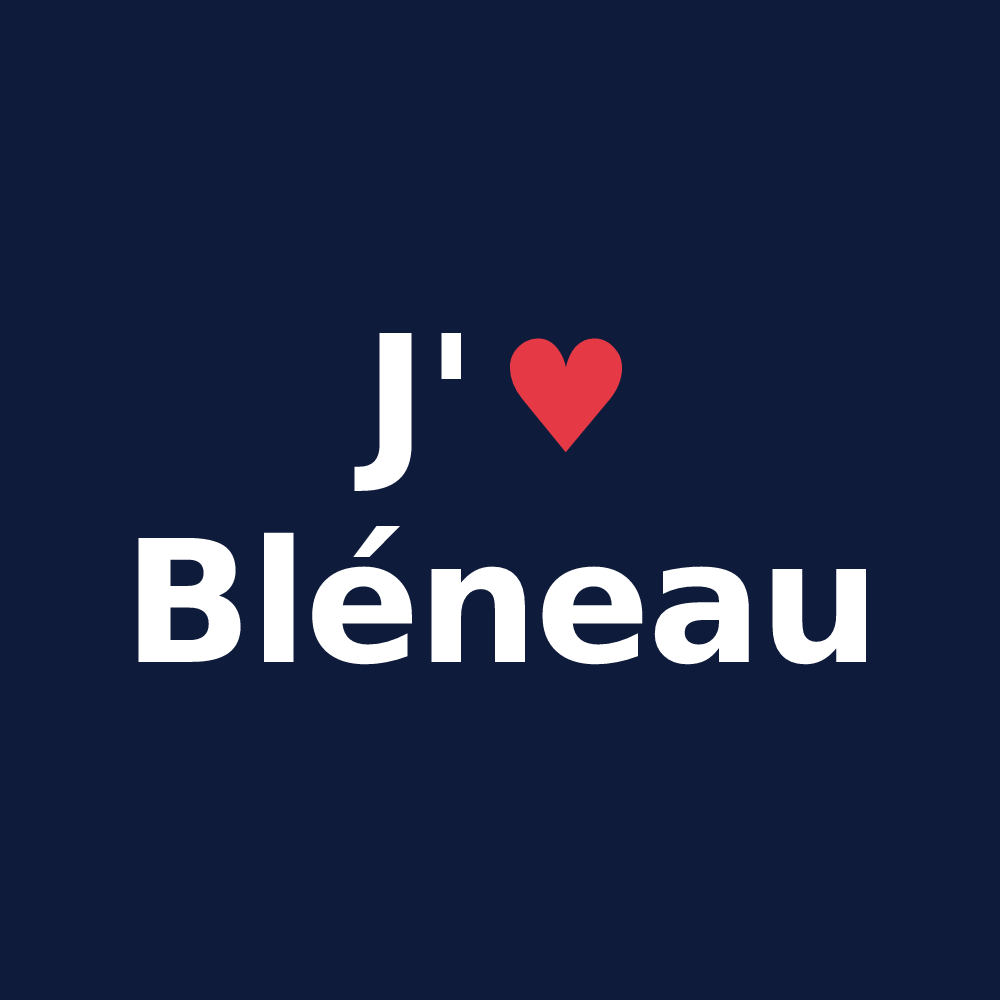 T-shirt personnalisé Bléneau — design J'aime Bléneau