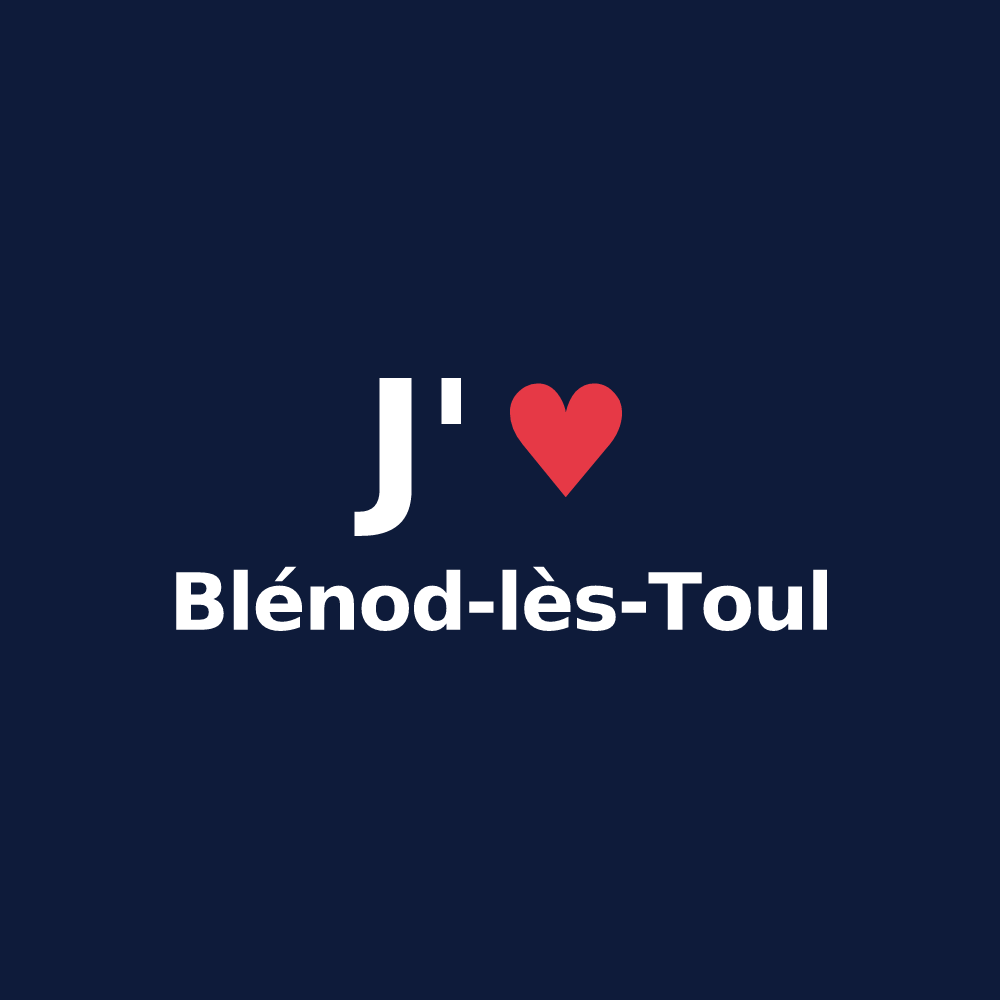 T-shirt personnalisé Blénod-lès-Toul — design J'aime Blénod-lès-Toul