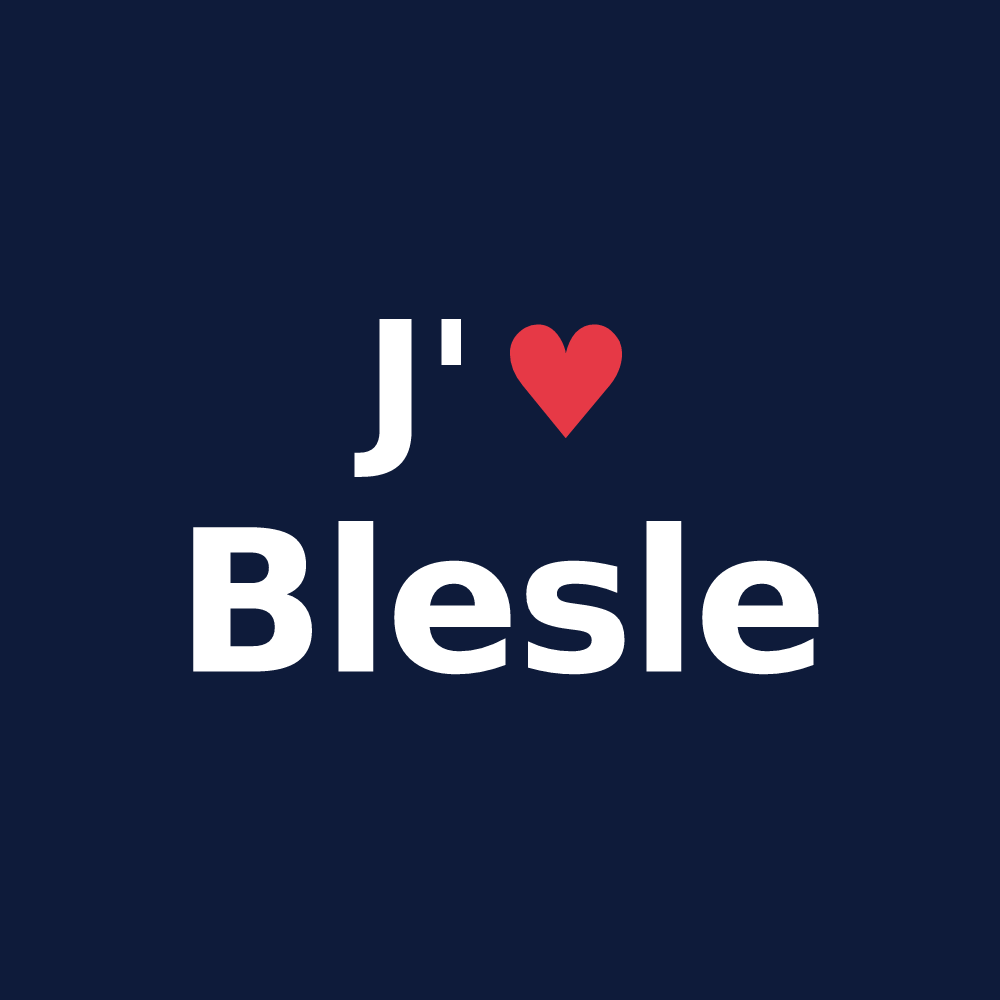 T-shirt personnalisé Blesle — design J'aime Blesle